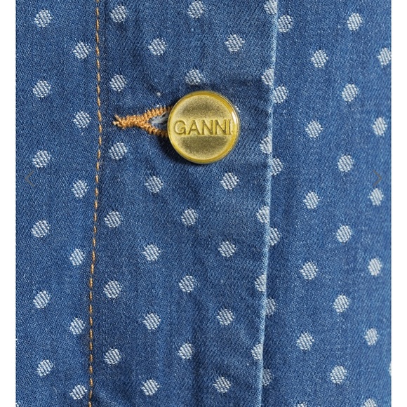 Ganni Blue Polka Dot Dress - Picture 10 of 11